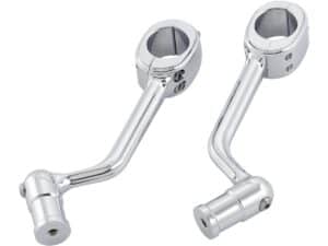 Forged Highway Peg Mounts Accepts HD Type Shifter Pegs (5/16”-24) Chrome