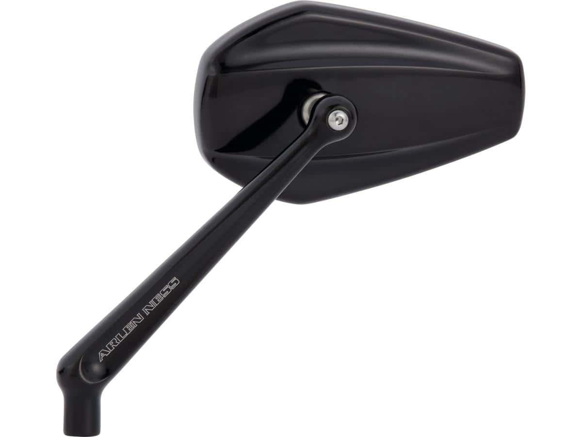 Mini stocker billet mirror black anodized right 1 Arlen ness