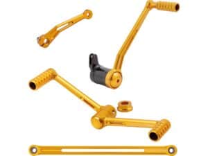 Speedliner Brake and Shift Arm Control Kit with Solo (Toe-) Shifter Gold Anodized - Image 3