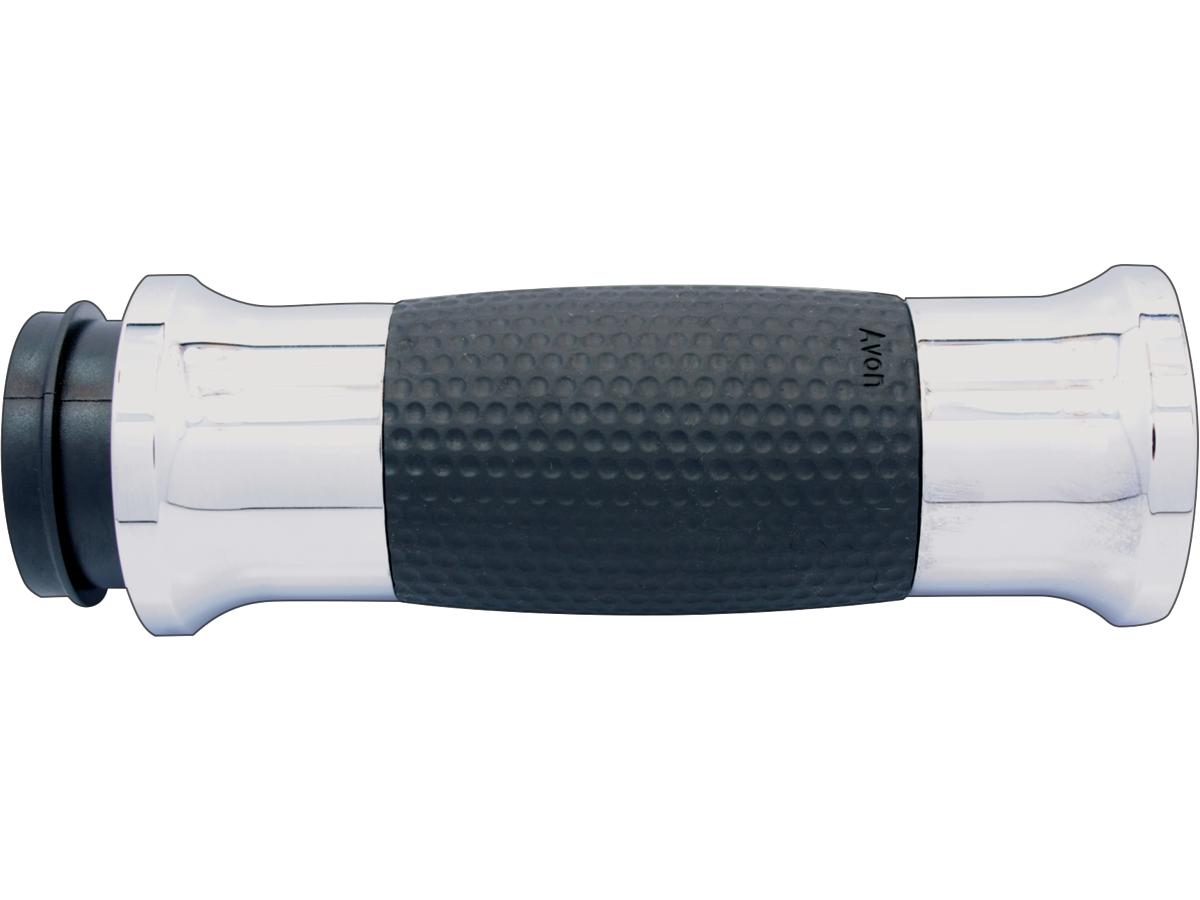 Air gel grips black rubber chrome 1" throttle by wire 1 Avon performance grips