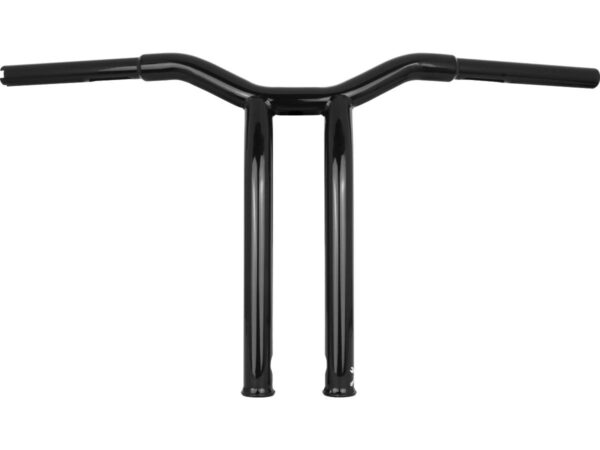 14" Dominator Raked Bar Bar 4-Hole Gloss Black 1 1/4"