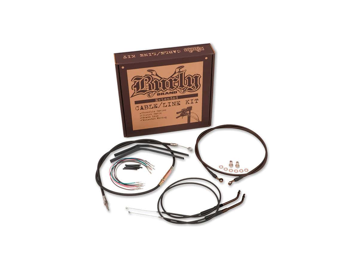 15" bagger bar cable kit black vinyl abs, 08-13 touring, (except 08-10, 13 flhr, 08-13 flhrc, 08 flhrse4, 08-09 fltr, 09 fltrse3, 10, 13 fltrx, 11 fltruse, 12 fltrxse, 13 flhrse5, 13 fltru, 13 fltrxse2, 13 fltrxse2 anv) 1 Burly brand