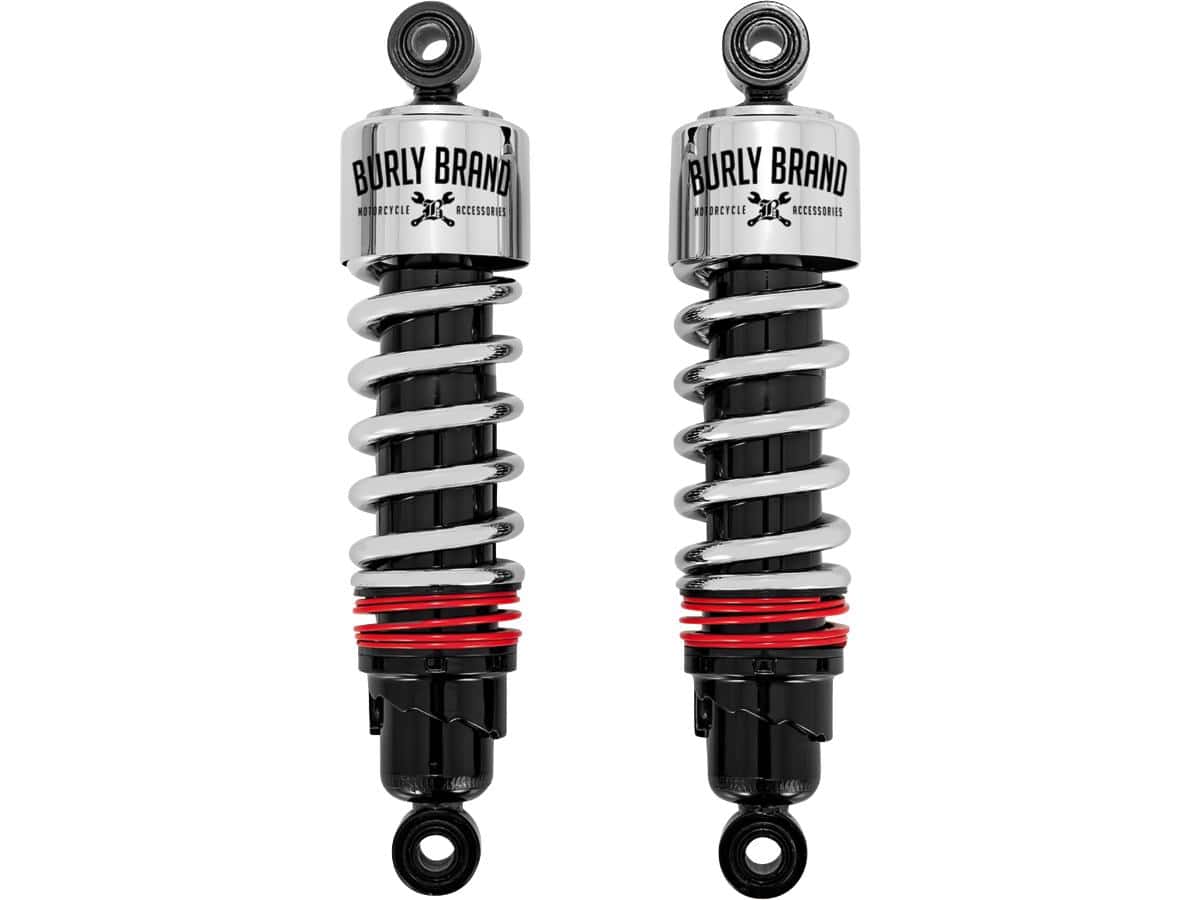 Slammer plus twin shocks chrome 11,5", 91-17 dyna, (except 99-03 fxdx, 01-03 fxdxt, 04-05 fxdxi) 1 Burly brand