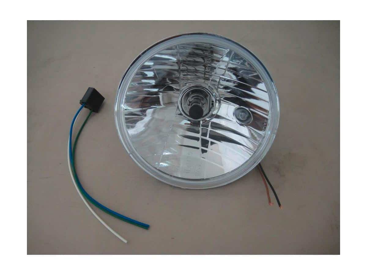 7" h4 headlight insert with clear lens and parking light with parking light chrome clear h4 7" h4 headlight insert with clear lens and parking light with parking light chrome clear h4