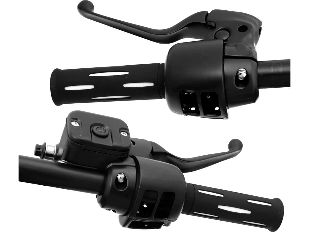 96-up style handlebar control kit black 11/16" cable clutch dual disc 1 Cce