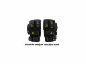 Backlit Hand Control Switch Kit With radio and cruise control Black, 96-13 Touring, 09-13 Trike - Image 3