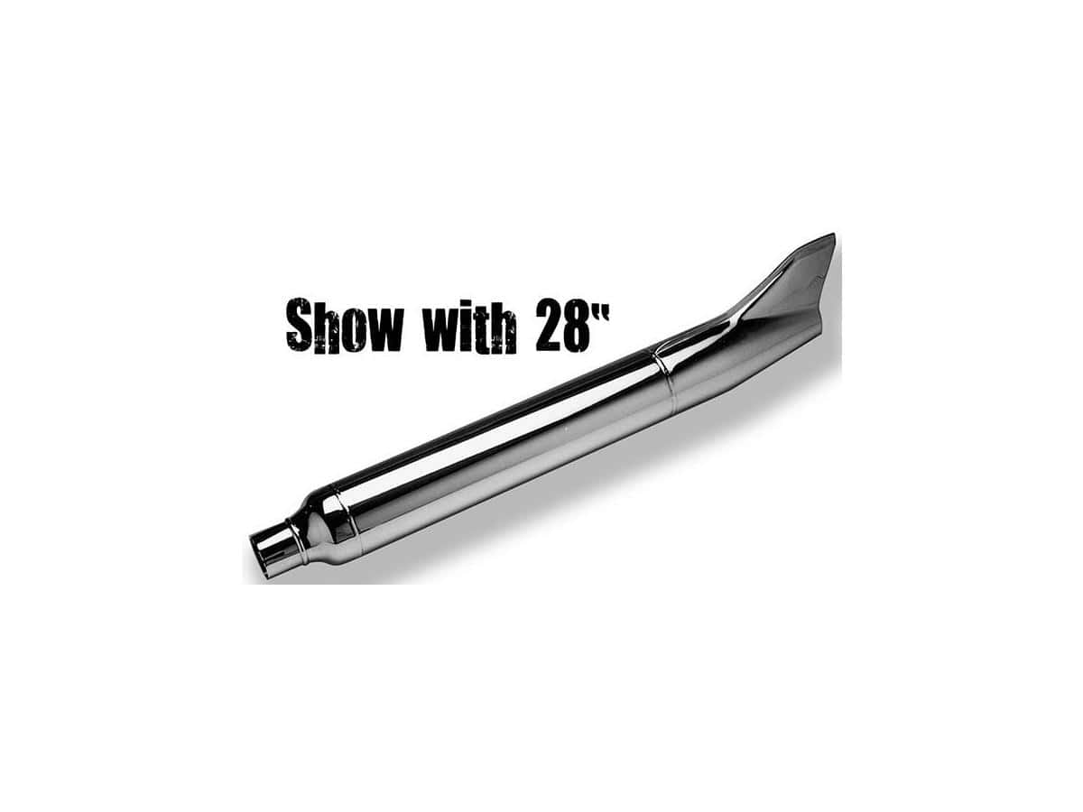 Fl-style fishtail muffler 33" long show chrome, 58-65 panhead 1 Cce