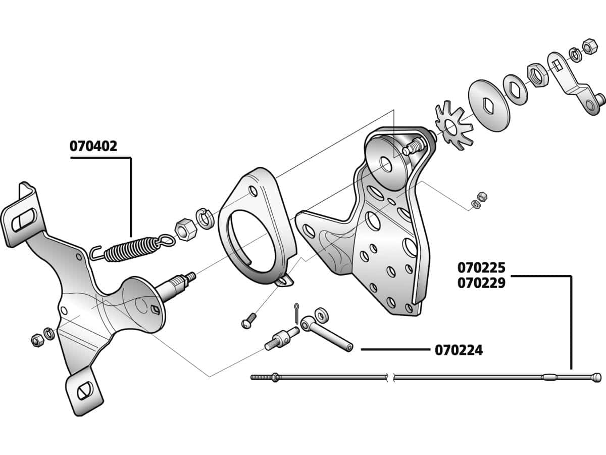 Foot clutch spare parts foot clutch pull rod lever kit 1 Cce