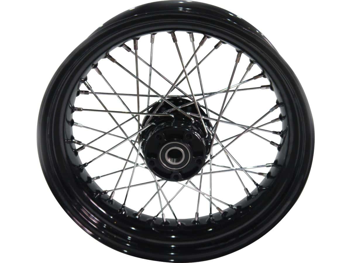 Oem style 40-spoke wheels black 17" 4,50" non-abs rear, 08-17 dyna 1 Cce