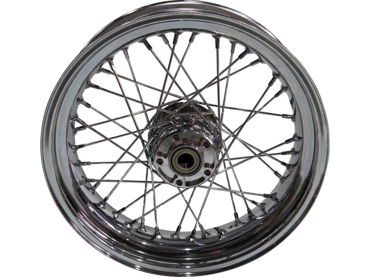 Oem style 40-spoke wheels chrome 16" 3,00" non-abs rear, 08-20 sportster, (except 08-10 xr1200, 10-13 xr1200x) 1 Cce