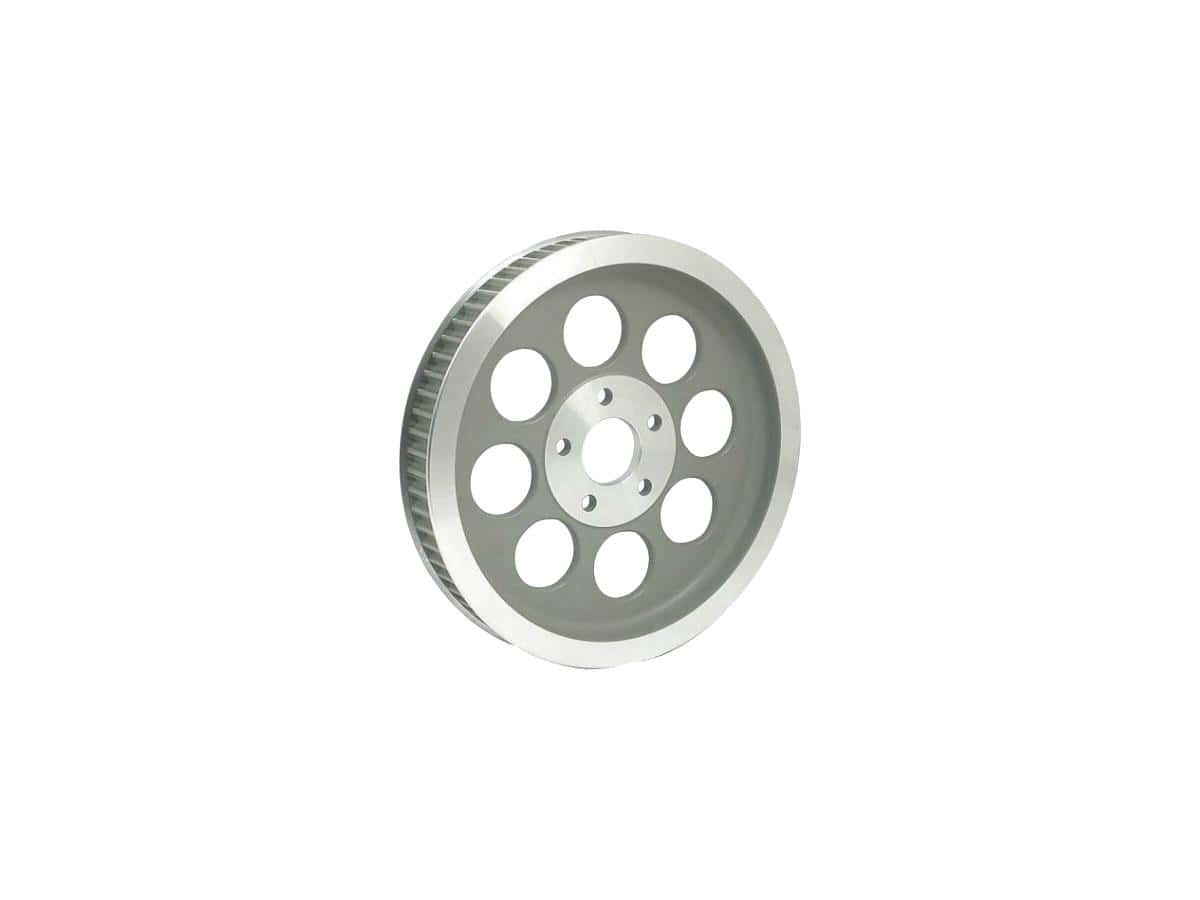 Oem style rear belt pulley silver 1 1/2" 65 teeth, 82-84 fl shovel, 84-99 softail, 91-99 dyna, 86-99 touring 1 Cce