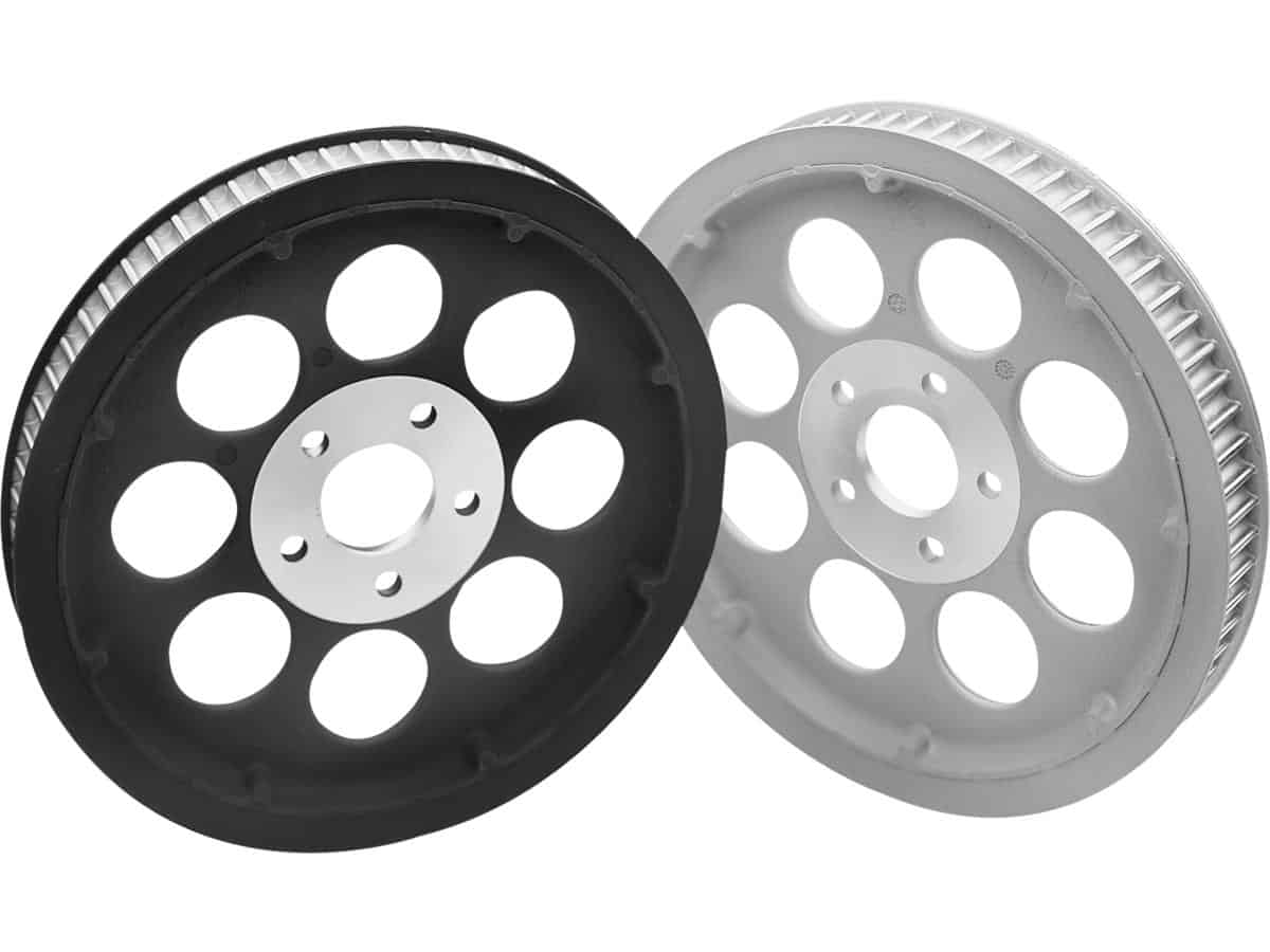 Orginal equipment rear belt pulley silver 1 1/2" 70 teeth, 82-84 fl shovel, 86-99 touring, 87-99 softail, 85-94 fx model, 91-99 dyna 1 Cce