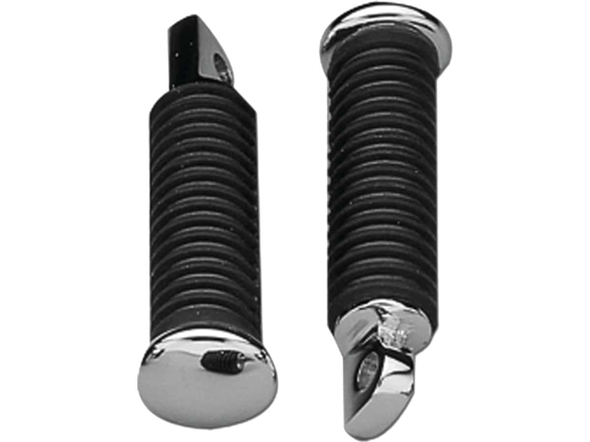 Rubber footpegs with chrome ends chrome 1 Cce