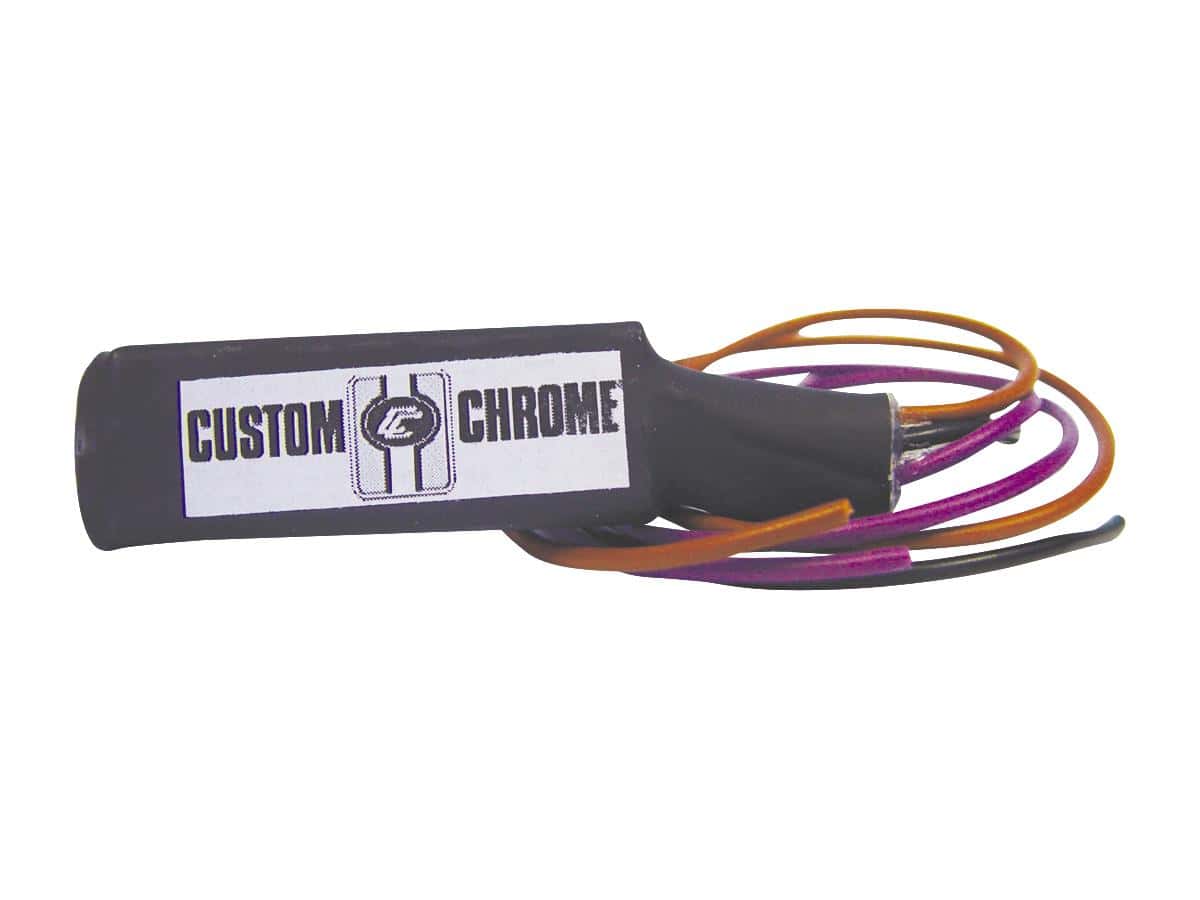 Turn signal load equalizer i for use with led lights, 63-13 sportster, 91-11 dyna, 84-10 softail, 85-13 touring, 85-94 fx model, 63-65 panhead, 66-84 fl shovel, 71-84 fx shovel, 02-17 v-rod 1 Cce