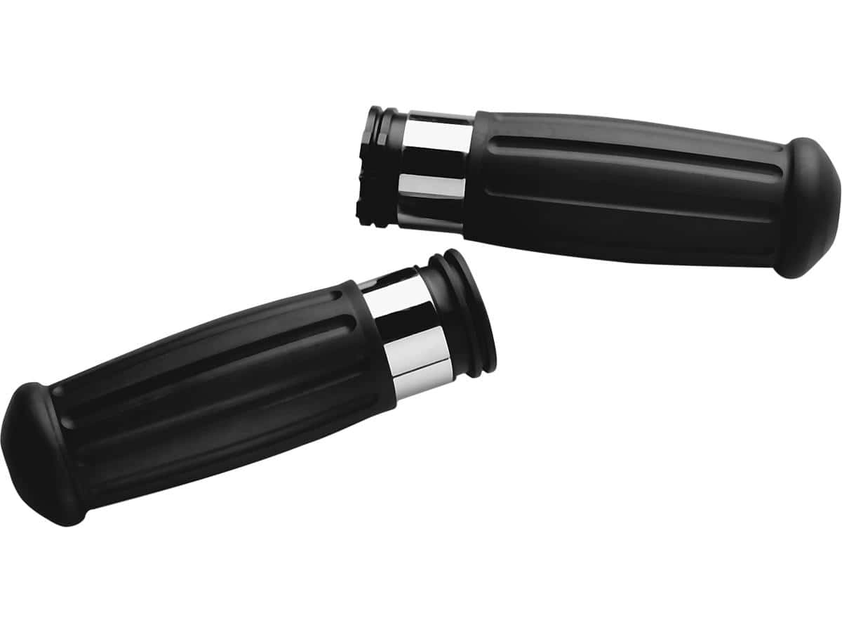 Vintage grips with chrome accents black 1" throttle cables 1 Cce