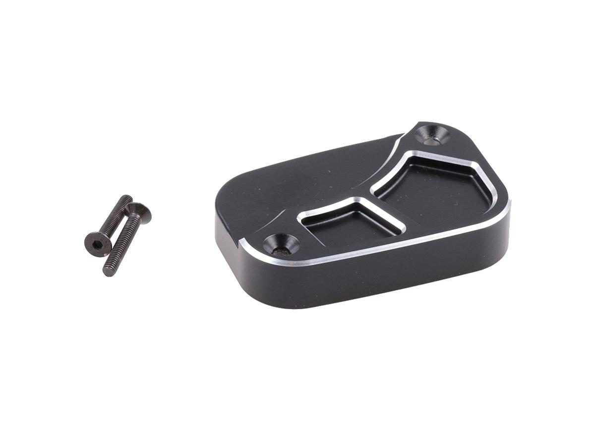 Front brake master cylinder cover racing black cut, 08-13, 21-24 touring, 14-16 flhrc, 16 flhr, (except 08 flhrse4, 08 flhtcuse3, 09 flhtcuse4, 09 fltrse3, 10 flhtcuse5, 10, 23-24 flhxse, 11 fltruse, 11 flhxse2, 11 flhtcuse6, 12 flhtcuse7, 12 flhxse3, 12, 23-24 fltrxse, 13 flhrse5, 13 flhtcuse8, 13 fltrxse2, 13 fltrxse2 anv, 24 flhx, 24 fltrx, 24 fltrxstse) 1 Cult-werk