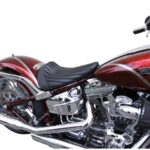 Custom Single Seat for Breakout Vertical Black Synthetic Leather, 13-14 FXSBSE, 14-17 FXSB