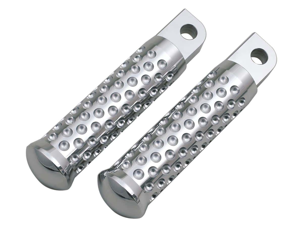 Dimpled foot pegs passenger pegs chrome 1 Cycle kraft