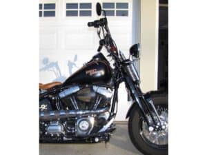 Billet Aluminum Tank Lift Kit 1" Lift for Softail Black Powder Coated, 00-17 Softail - Image 3