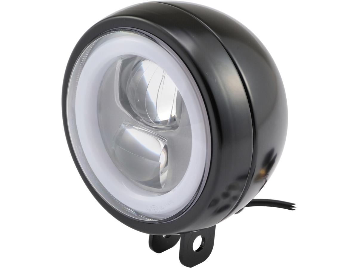 Capsule 120 4 1/2" headlight black powder coated projector led 1 Daytona japan