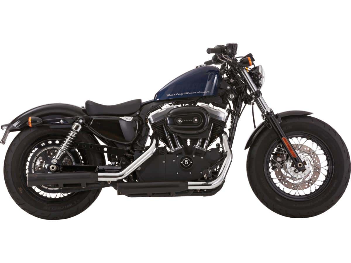 Double groove slip-on mufflers black satin, 06-13 xl1200c, 06-10 xl1200l, 06-08 xl1200r, 06-08 xl883, 06-13 xl883l, 06-13 xl883r, 07 xl53c, 08-12 xl1200n, 08-10 xl883c, 09-13 xl883n, 10-13 xl1200x, 12-13 xl1200v, 13 xl1200ca, 13 xl1200cb 1 Falcon