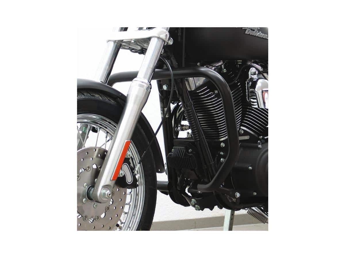 Highwaybar front, black highway bar, 06-17 dyna, (except 06 fxdwgi, 07-08, 10-12, 14-17 fxdwg, 08-12, 14-17 fxdf, 10 fxdfse2, 12, 14-16 fld, 13 fxdwg103, 13 fxdf103, 13 fld103, 09 fxdfse) 1 Fehling