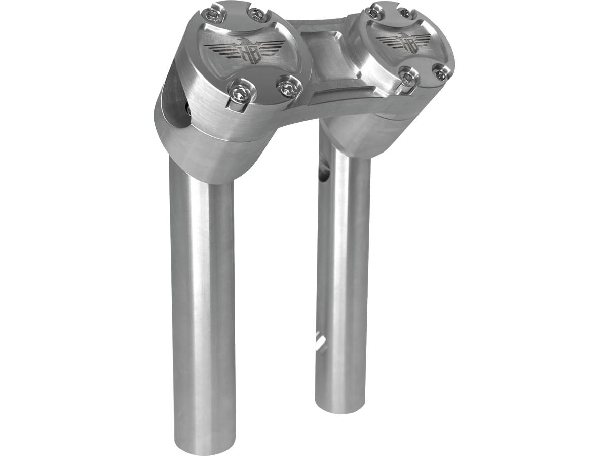 6" clubstyle pullback risers with silver clamp silver 1" 1 Heinzbikes