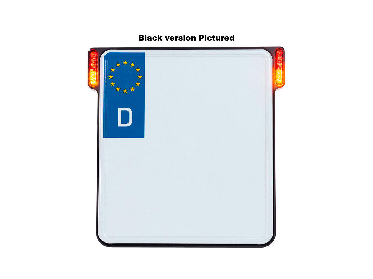 All-in-one license plate base plate turn signal/brake light/taillight, german size 200x180mm chrome 1 Heinzbikes