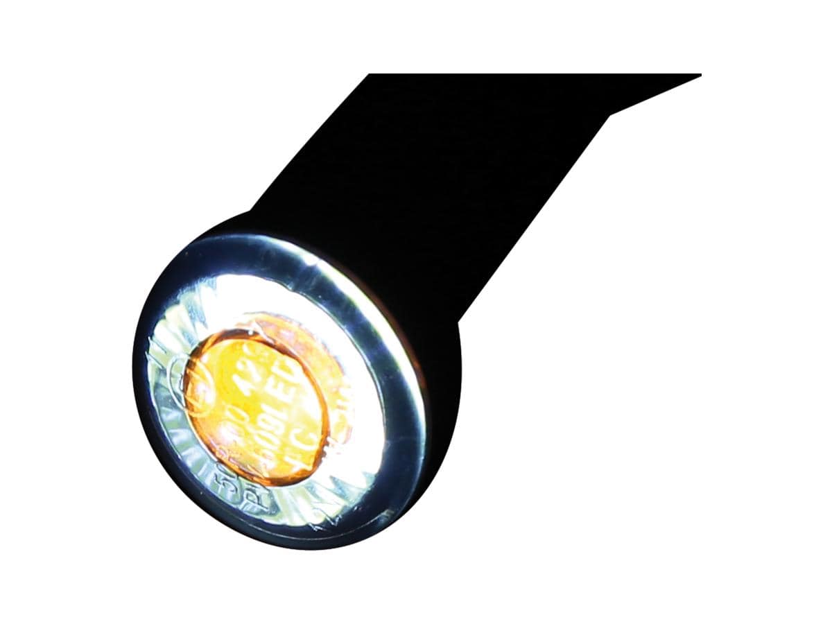 Apollo modul led turn signal/position light diameter(mm): 22 , depth(mm): 13 , approved for front installation black smoke led 1 Highsider