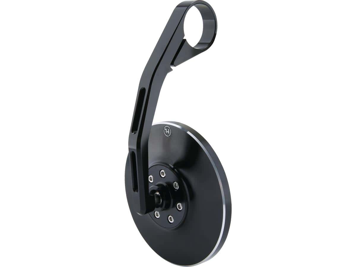 Conero 2 bar end mirror long stem (120 mm) black cut anodized 1 Highsider