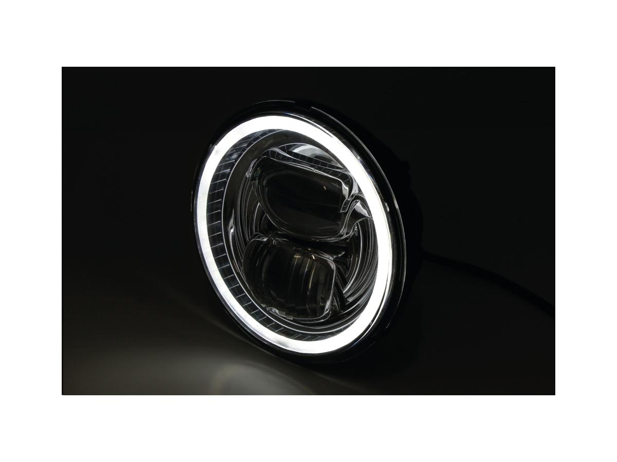 Frame-r2 type 7 led 5 3/4" headlight bottom mounted black led Frame-r2 type 7 led 5 3/4" headlight bottom mounted black led