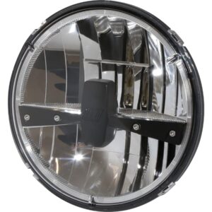 Type 3 7" LED Reflector Headlight Insert Black bulb shield Black Clear LED