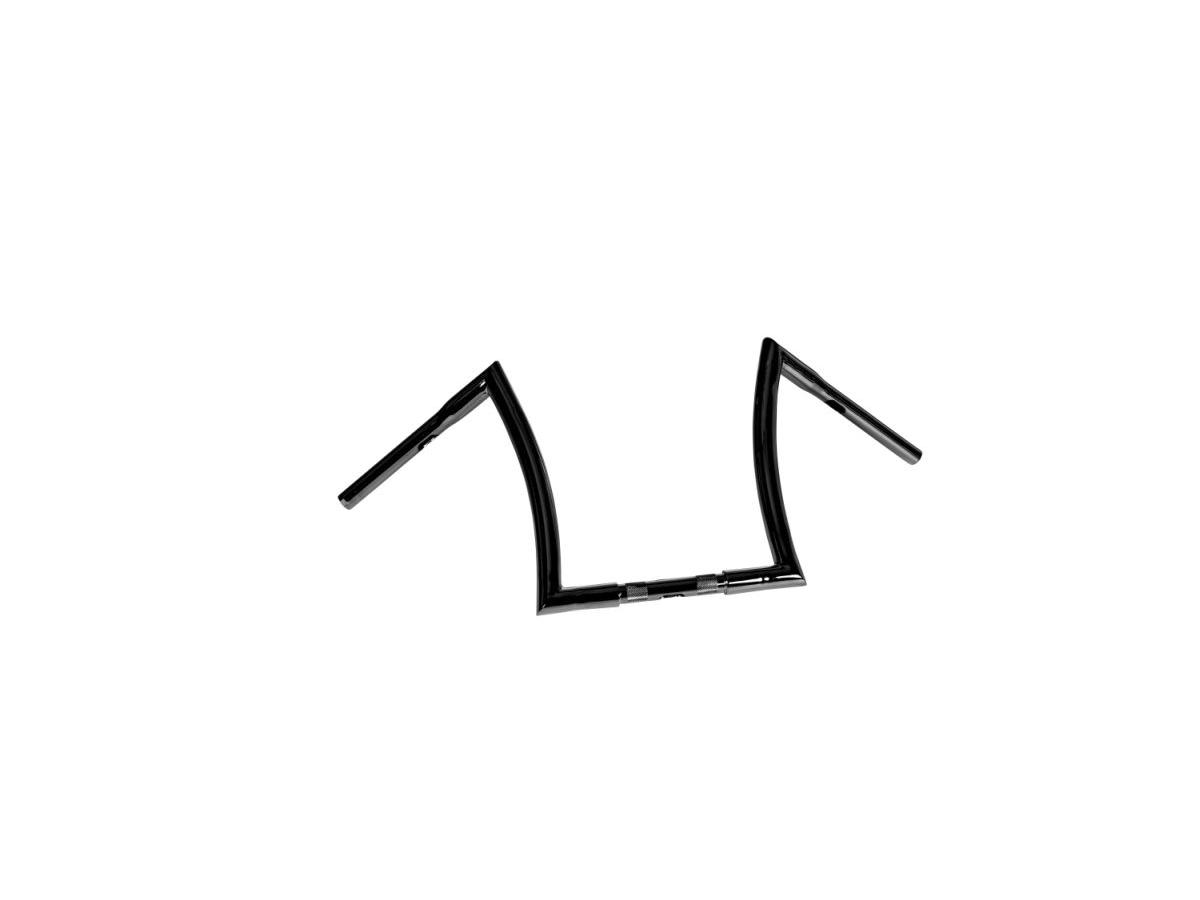 16 bad ape hanger handlebar non-dimpled 3-hole black powder coated 1 1/4" throttle by wire throttle cables 1 Highway hawk