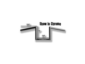 60s Wide Style 8 Handlebar Dimpled Black Powder Coated 1" Throttle Cables - Image 3