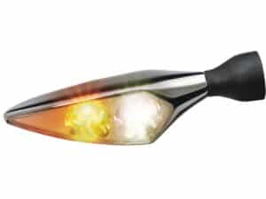 Micro Rhombus PL Titan LED Turn Signal/Position Light Front Left Titanium Satin Clear LED - Image 3