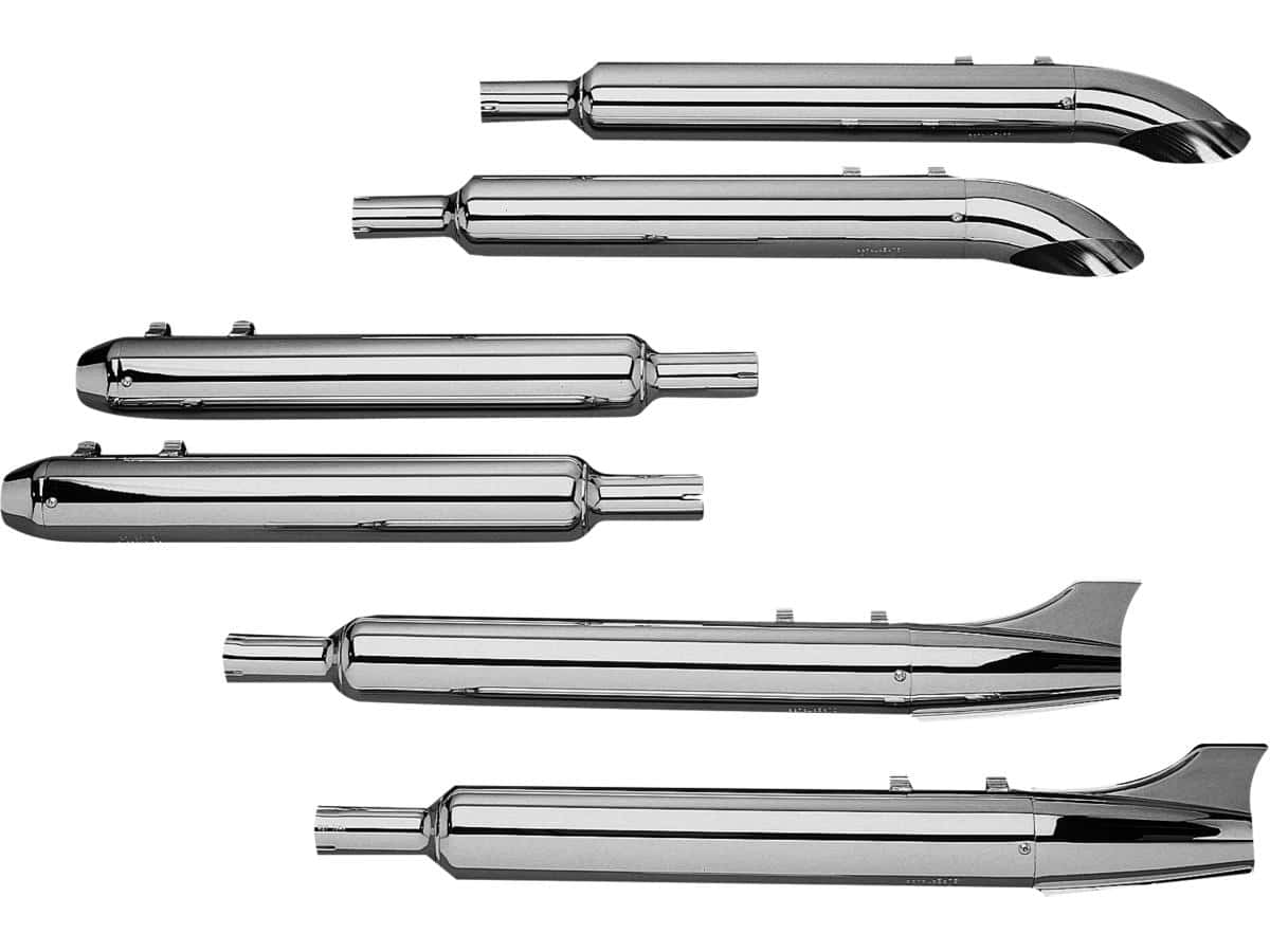 Slip-on mufflers for touring and heritage springer models chrome Slip-on mufflers for touring and heritage springer models chrome