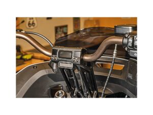 8" Fastback Risers for OE Digital Speedometer Black 1" Anodized - Image 3