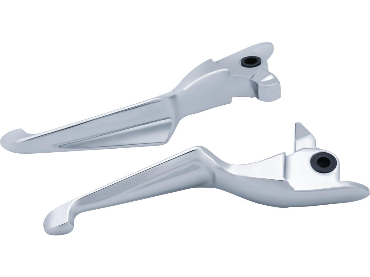 Boss blades hand control levers chrome hydraulic clutch left right, 14-16 touring, (except 14-16 flhrc, 16 flhr) 1 Kuryakyn