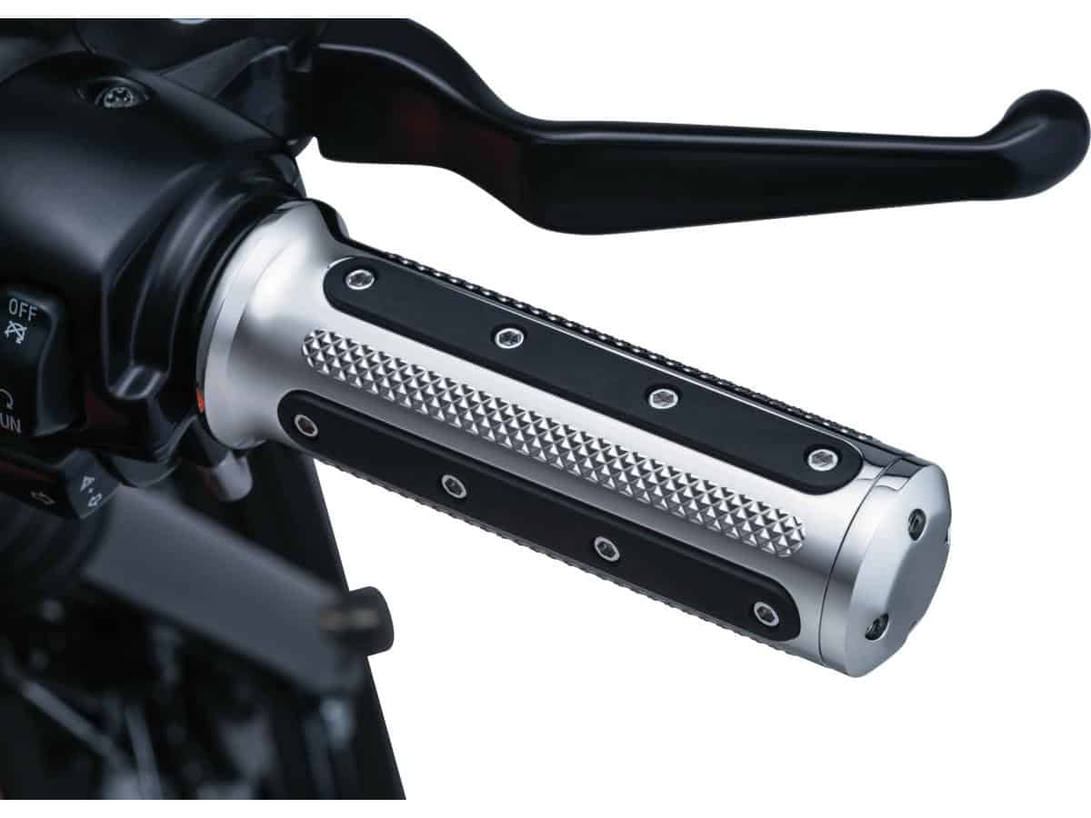 Heavy industry grips chrome 1" throttle cables Heavy industry grips chrome 1" throttle cables