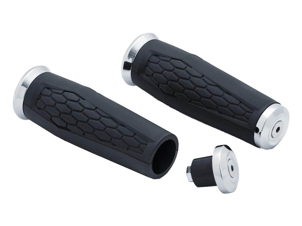 Hex grips chrome 7/8" throttle by wire throttle cables 1 Kuryakyn