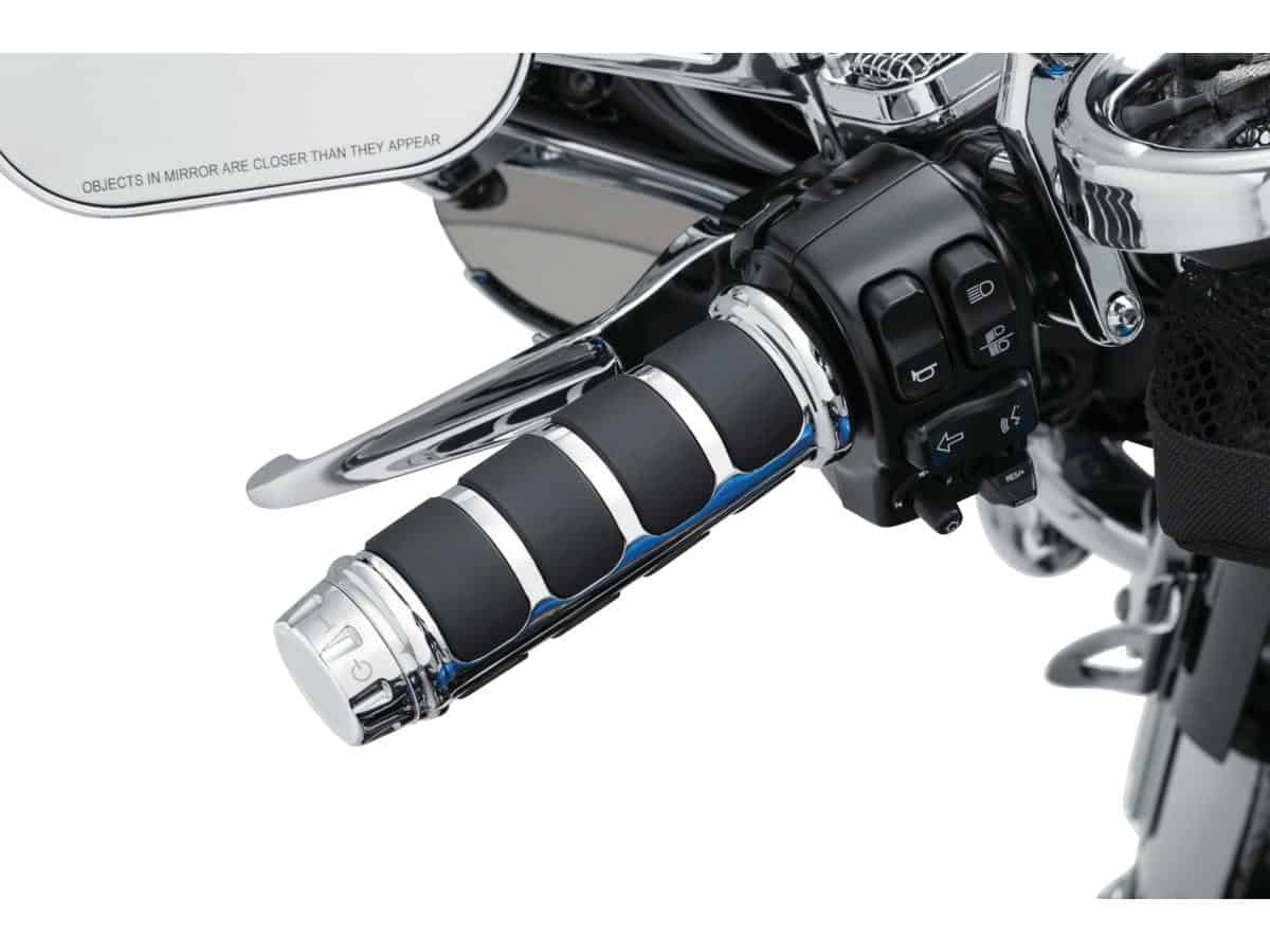 Iso grip covers for hd heated grips chrome 1" throttle by wire Iso grip covers for hd heated grips chrome 1" throttle by wire