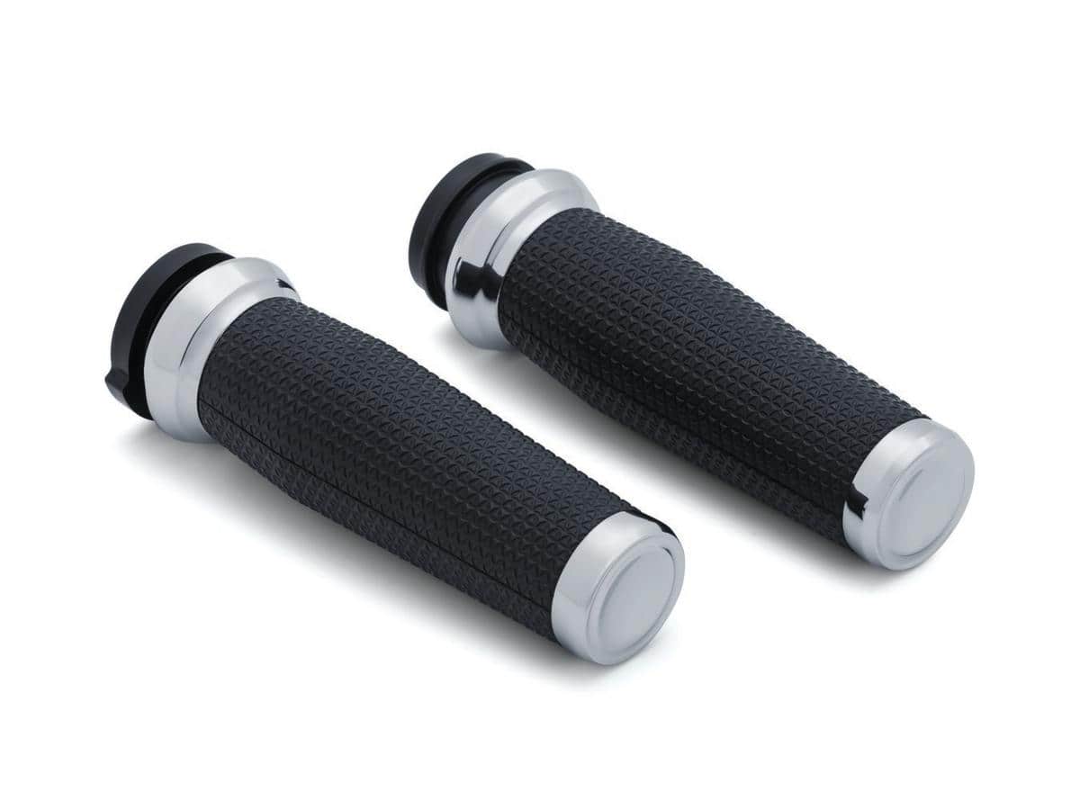 Thresher grips chrome 1" throttle by wire 1 Kuryakyn