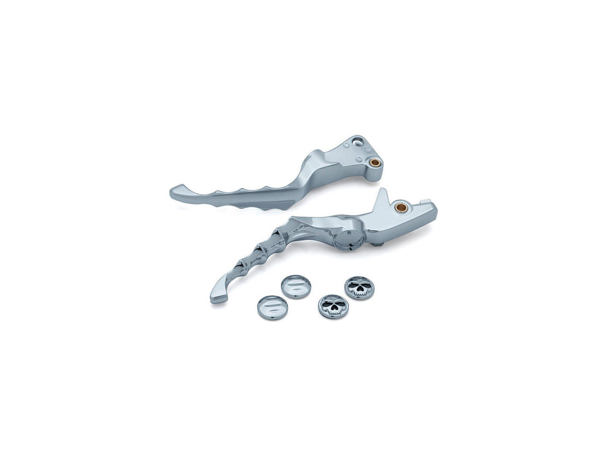 Zombie hand control levers chrome cable clutch, 04-13 sportster 1 Kuryakyn