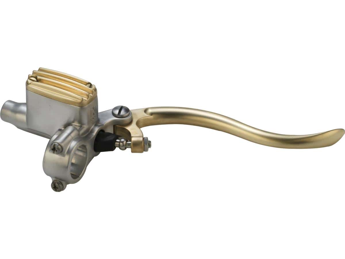 Deluxe brake master cylinder kit brass satin lever and master cylinder cover aluminium satin 12 mm 1" single disc 1 Kustom tech