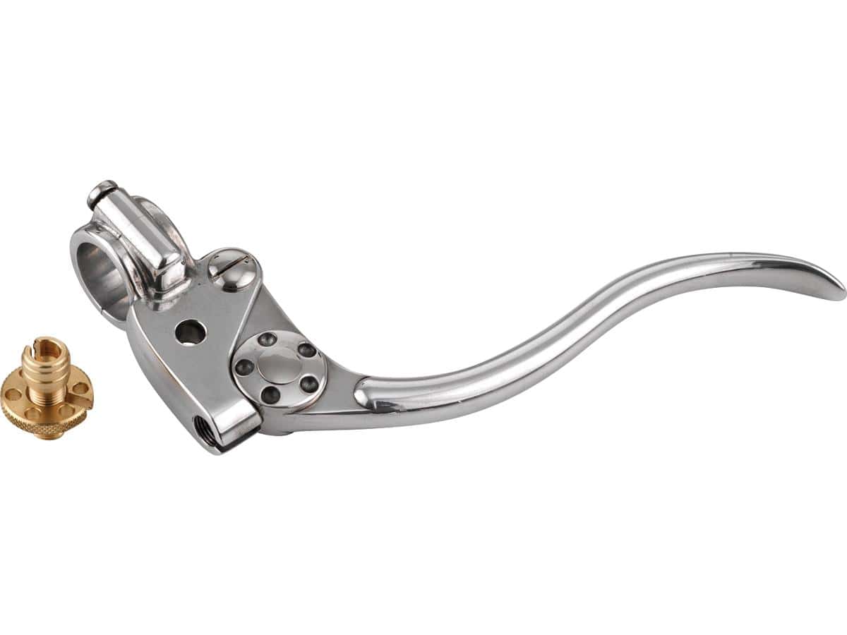 Deluxe clutch cable perch assembly aluminium polished lever aluminium polished 1" cable clutch 1 Kustom tech