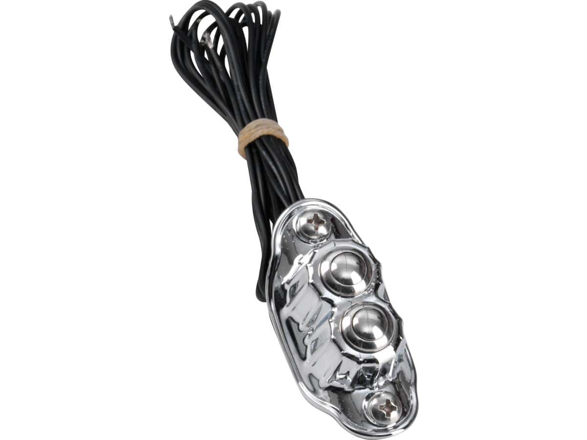 Deluxe switch housing dual button chrome, 1 Kustom tech