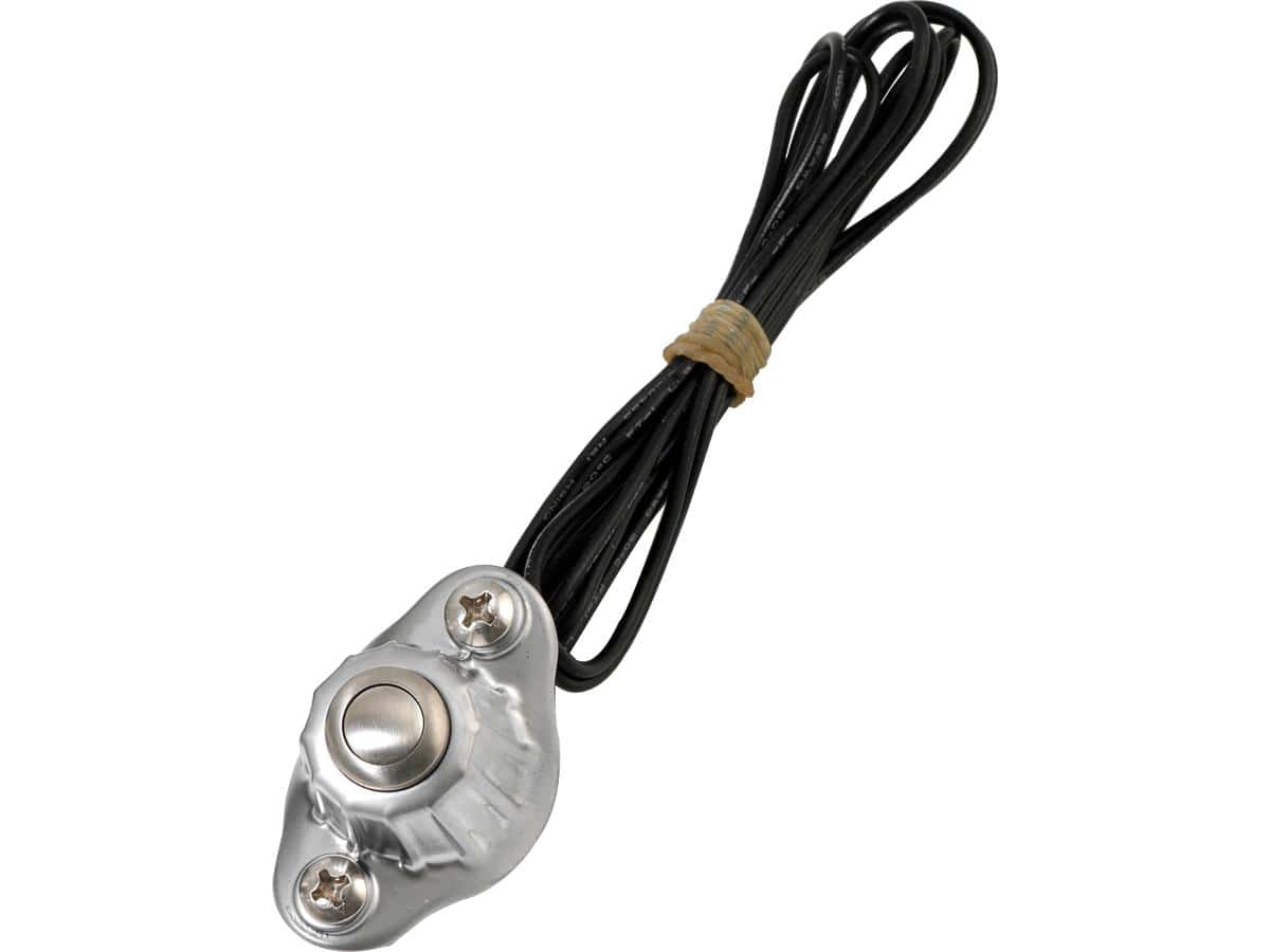 Deluxe switch housing single button chrome satin, 1 Kustom tech