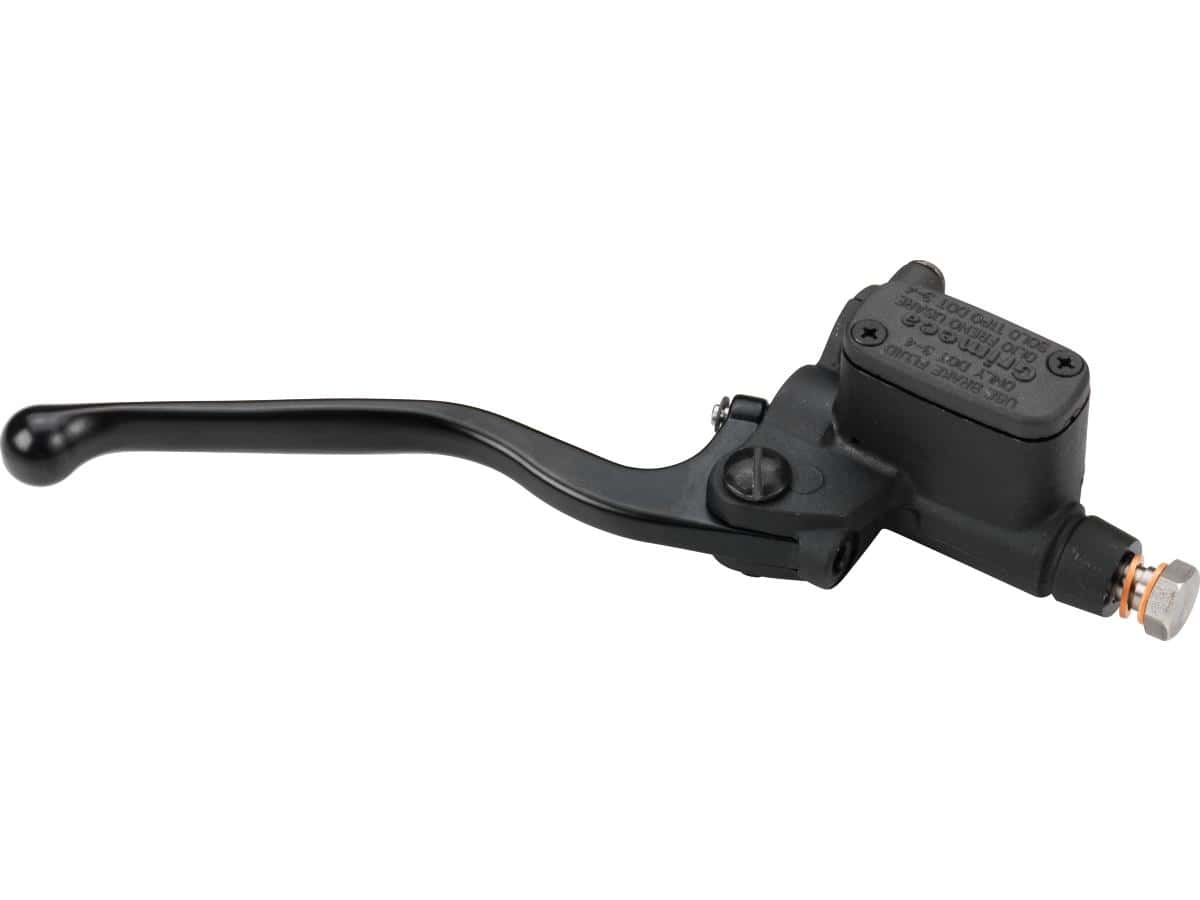 Grimeca brake master cylinder kit for 1" handlebars black anodized 14 mm dual disc 1 Kustom tech