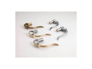 Retro Line Inverted Hand Control Kit All in raw brass Brass Raw 1" Cable operated