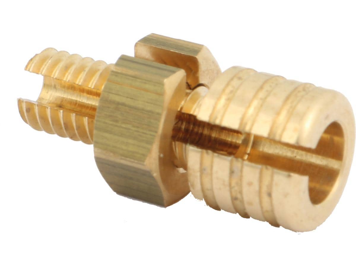 Throttle housing cable register brass polished, 1 Kustom tech